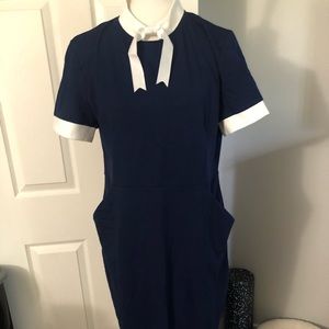 Blue knee length dress